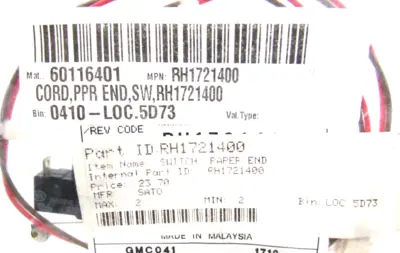 NEW SATO RH1721400 PAPER END CORD SWITCH
