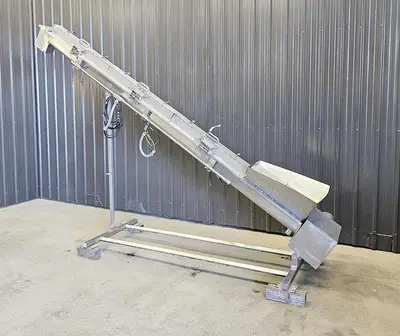 Used Screw Conveyor, 4” diameter x 138” long