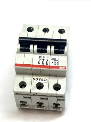 USED ABB MINIATURE CIRCUIT BREAKER 3-POLE 20A K CURVE 277/480Y VAC
