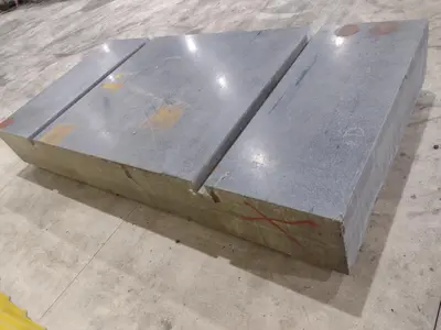 60" x 120" x 16" GRAY GRANITE SURFACE LAYOUT PLATE INSPECTION TABLE: STOCK 21087