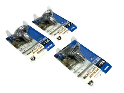 New | in-Stock SYLVANIA Flood Light Bulb 120V 50W LOT OF 3 Light Source Equipment Michigan US | Maverick Industrial Sales #1393350