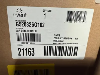 nVent SpectraCool G520826G102 230V 8000BTU Air Conditioner Mfg. 2023 Stock GS1
