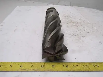 Quinco 2-1/2" 6 Flute Spiral End Mill 2-1/2" Combo Shank 6-1/2" Cut