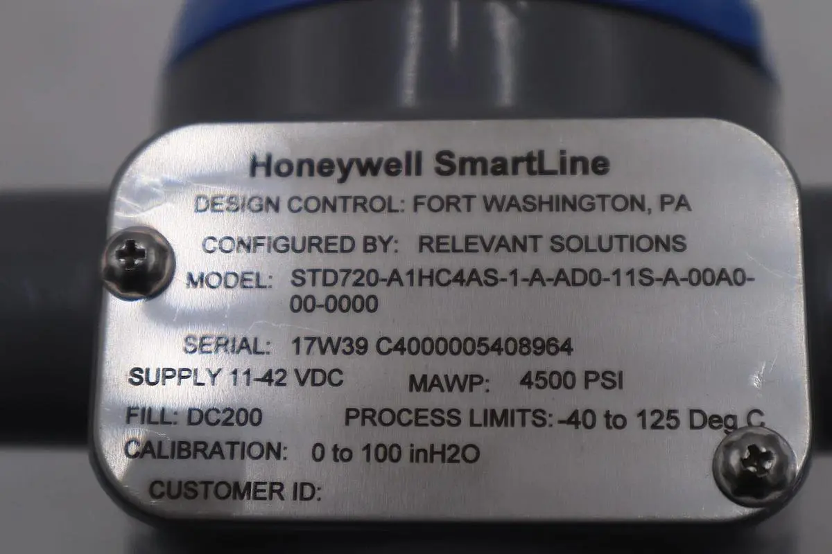 HONEYWELL STD720-A1HC4AS-1-A-AD0-11S-A-00A0-00-0000 11-42VDC 4500PSI STK 4595
