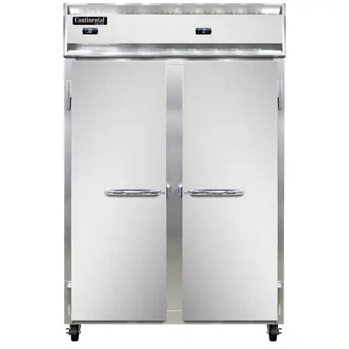 Continental 2RFNSA 52" Two Section Commercial Combo Refrigerator Freezer - Solid Doors, Dual Temp, 115v