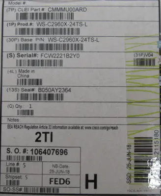 NEW CISCO WS-C2960X-24TS-L NETWORK SWITCH WSC2960X24TSL