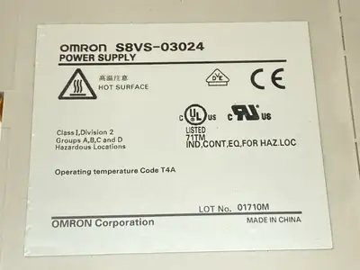 USED OMRON POWER SUPPLY 1.3A 24VDC