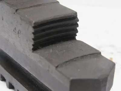 46 7 2" T x 3" Long Lathe Hard Step Jaw Set Lot Of 3
