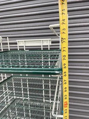 VINYL PROTECTED WIRE CART WITH INSULATED SHELVING ON WHEELS