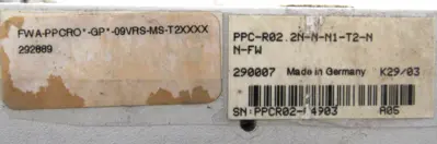 USED REXROTH PPC-R02.2N-N-N1-T2-NN-FW CONTROLLER 290007 PPCR022NNN1T2NNFW