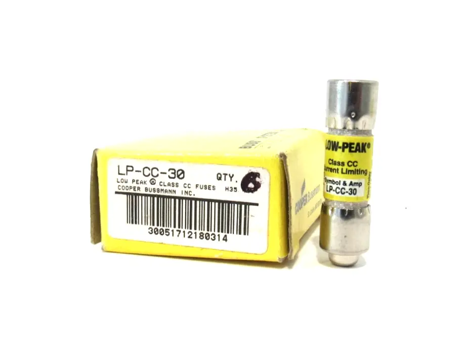 BOX OF 6 NEW BUSSMANN LP-CC-30 FUSES LPCC30