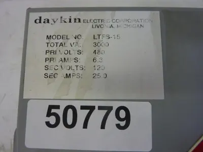Used DAYKIN LTFS-15 Transformers Michigan US | Ideal Machinery #1275266