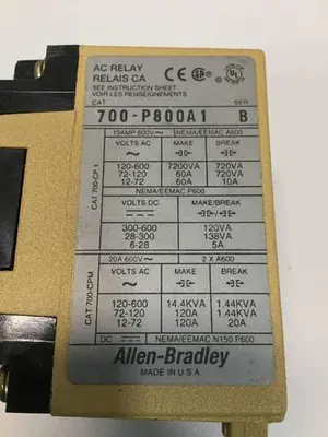 USED ALLEN BRADLEY 700-P800A1 SER B