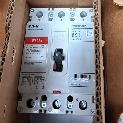 Eaton FD 3 Pole 15 Amp Breaker