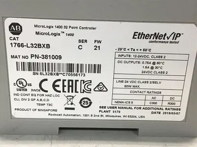 USED ALLEN BRADLEY 1766-L32BXB SER C