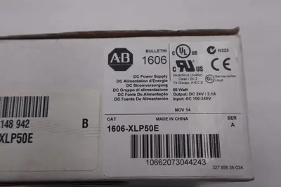 NEW IN BOX Allen-Bradley 1606-XLP50E POWER SUPPLY STOCK B-1378