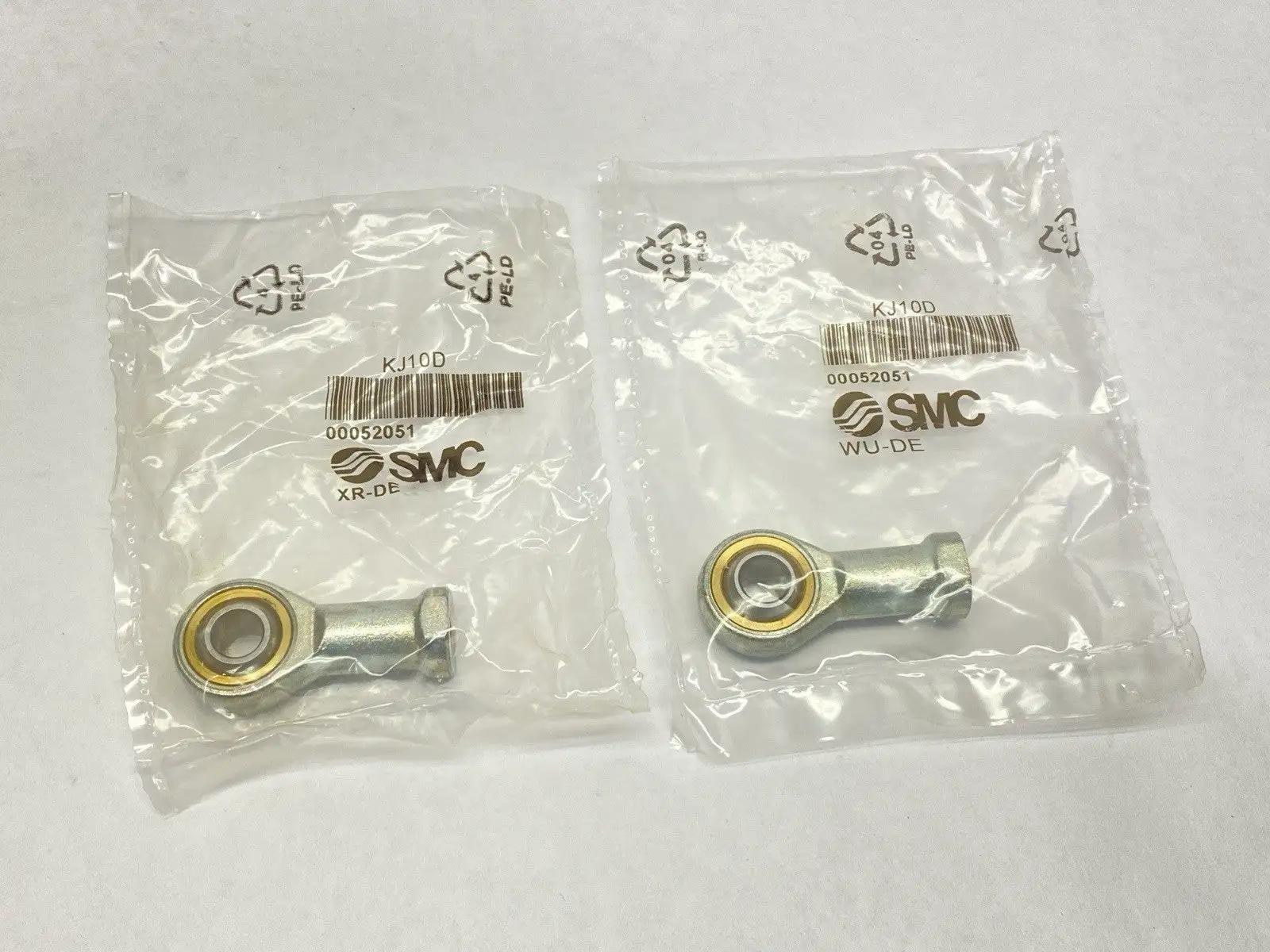 KJ10D | SMC  Female Steel Rod End M10 x 1.25mm Thread 25mm Bore LOT OF 2 - New