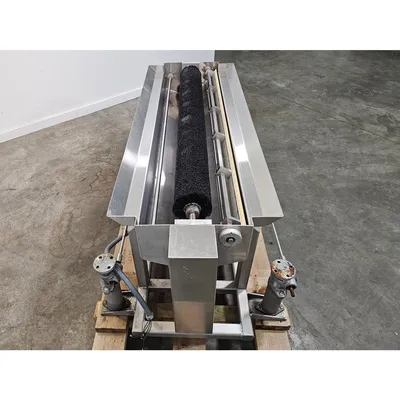 Used 1/2HP Motorized Sanitary Conveyor Belt Washing System - 54"W