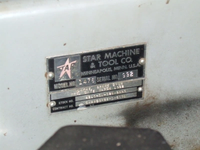 Star Brake Lathe Model 1476