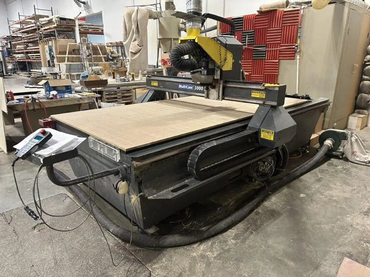2004 Multicam Series 3000 Router 60"x120" Travels, Remote Jog Handle, 8 Position atc, Tool Height Sensor, Pendant Control