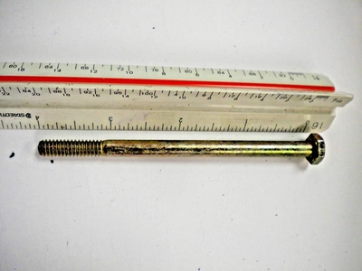 Hex Bolt  1/4-20 x 4" Zinc Yellow Plated grade 8 -3/4 Thread