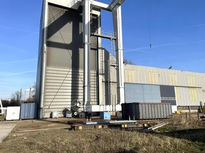 USED SWF GANTRY CRANE 70 TON + 5 TON X 25 METER