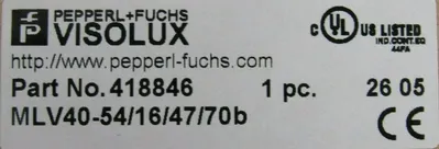 NEW PEPPERL+FUCHS 418846 PHOTOELECTRIC SENSOR MLV40-54/16/47/70B