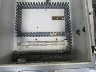 Hoffman 30x20x10" Electrical Enclosure Back Plate And Mounted Components