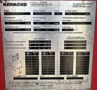 USED Raymond 740 R45TT