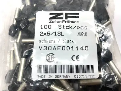 NEW ZOLLER & FROHLICH GOGAPIN TWIN WIRE END SLEEVE