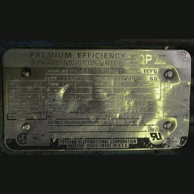 Toshiba 50 HP Motor