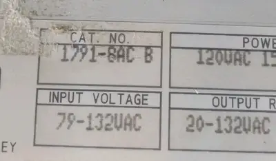 Allen Bradley 1791-8AC/B Block I/O Module 120VAC 8 In 8 Out Loc3D17