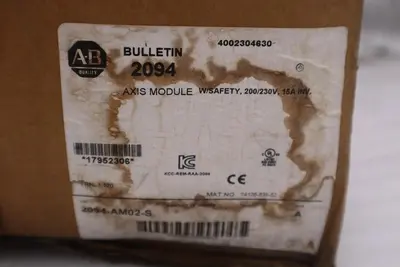 AB ALLEN BRADLEY 2094-AM02-S /C Kinetix 6000 AXIS MODULE 2094AM02S STK GF330