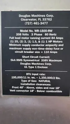 USED DOUGLAS WR-1500-RW