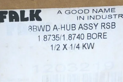 NEW FALK 8BWD A-HUB ASSY. RSB 1.8735/1.8740 BORE