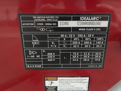 Lincoln Idealarc 250 Welder