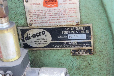 Diacro No. 18 Stylus Turret Punch