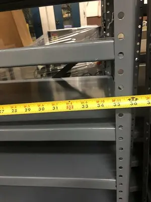 Open Bin Shelving without Bins, 13 Shelves