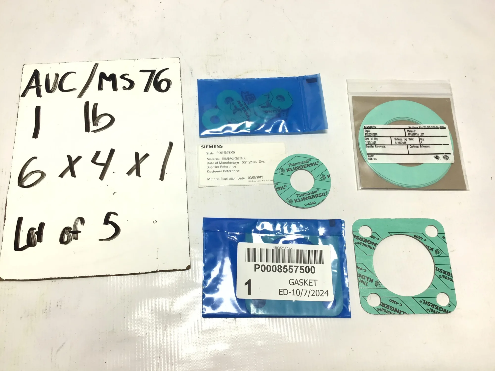 Thermoseal C-4300 MISC  Sizes Gaskets/Flanges/Washers PSK020T558 (Lot of 5)