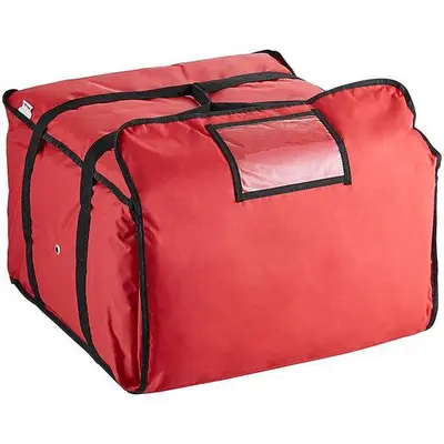 Insulated Pizza Delivery Bag, Soft-Sided Heavy-Duty Nylon, 20" x 20" x 12" - Holds Up To (6) 16", (5) 18", or (4) 20"