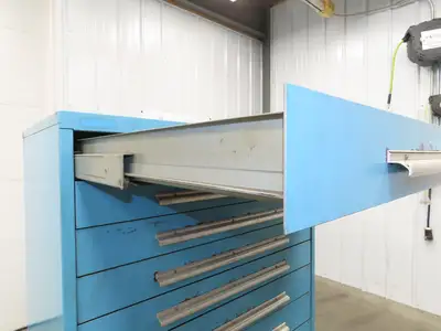Nu-Era Modular Tool Storage Cabinet 10 Drawer 45x28x61" Stanley Vidmar Blue