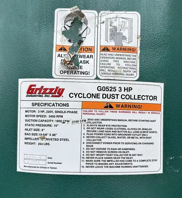 USED 2004 GRIZZLY G0525