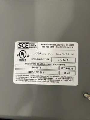 NEW Saginaw SCE-1212ELJ