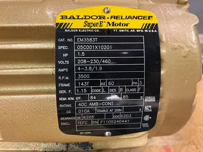 New | in-Stock BALDOR EM3583T A.C. Motors Ohio US | Surplus Asset Holdings #1208957