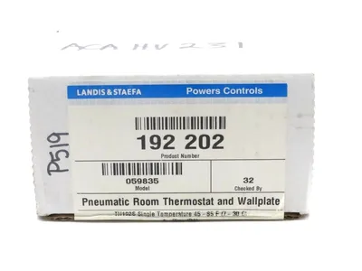 NEW SEALED LANDIS& STAEFA 192-202 THERMOSTAT AND WALLPLATE 192202