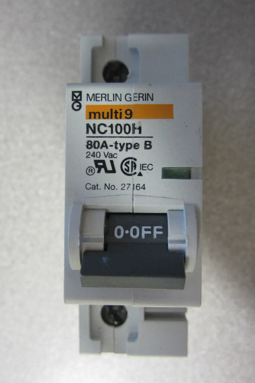 NEW MERLIN GERIN NC100H CIRCUIT BREAKER 80A TYPE B