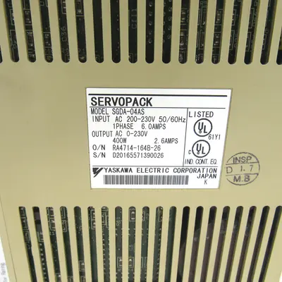 USED YASKAWA ELECTRIC SGDA-04AS