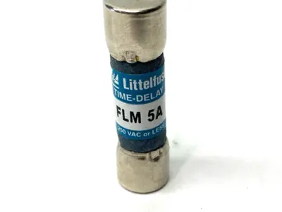 USED LITTELFUSE TIME DELAY MIDGET FUSE CLASS CC 250V 5A LOT OF 3