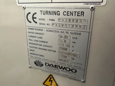 2005 DAEWOO PUMA MX2000ST CNC Lathes | Charter Auctions (34)