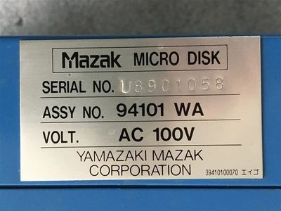 USED MAZAK MICRO DISC SYSTEM-94101 WA
